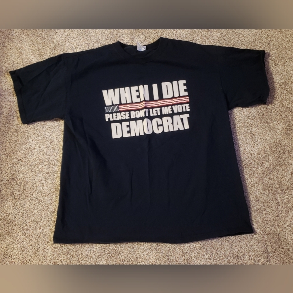 🐘🐘 2FOR20 Funny Political Navy Tee Shirt Men 2x